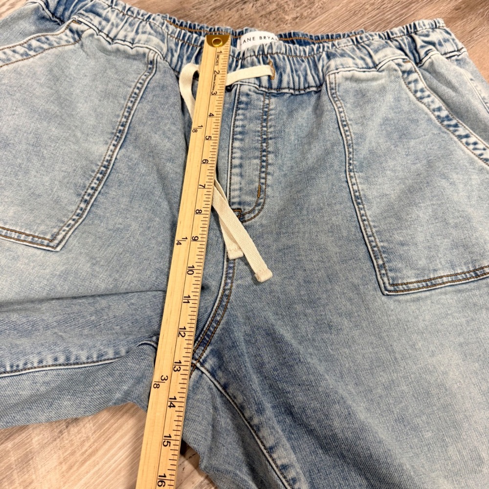 Lane Bryant Womens Light Wash Denim wide leg Cropped Drawstring Jeans Size 18 - Picture 3 of 7